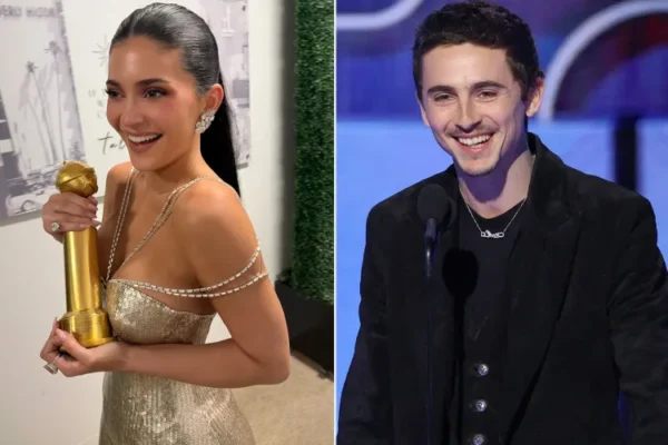 Kylie Jenner Celebrates Timothée Chalamet’s Golden Globes Win with Sweet Trophy Photo